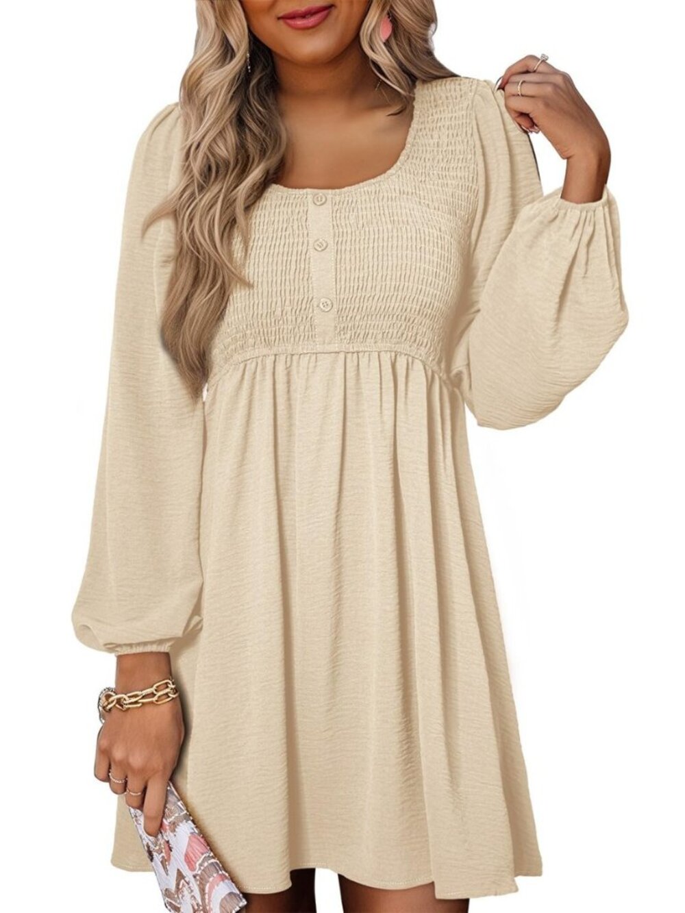 Fall Dresses for Women 2026 Casual Long Sleeve Mini Dress